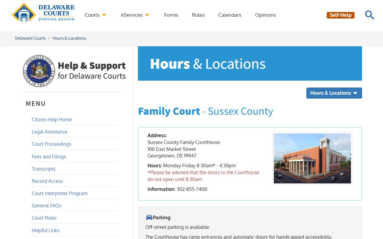 Sussex County Criminal Court Records Family Court Georgetown