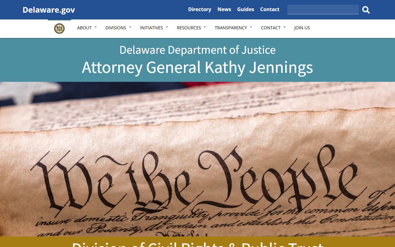 Delaware Criminal Court Records attorney general public trust division