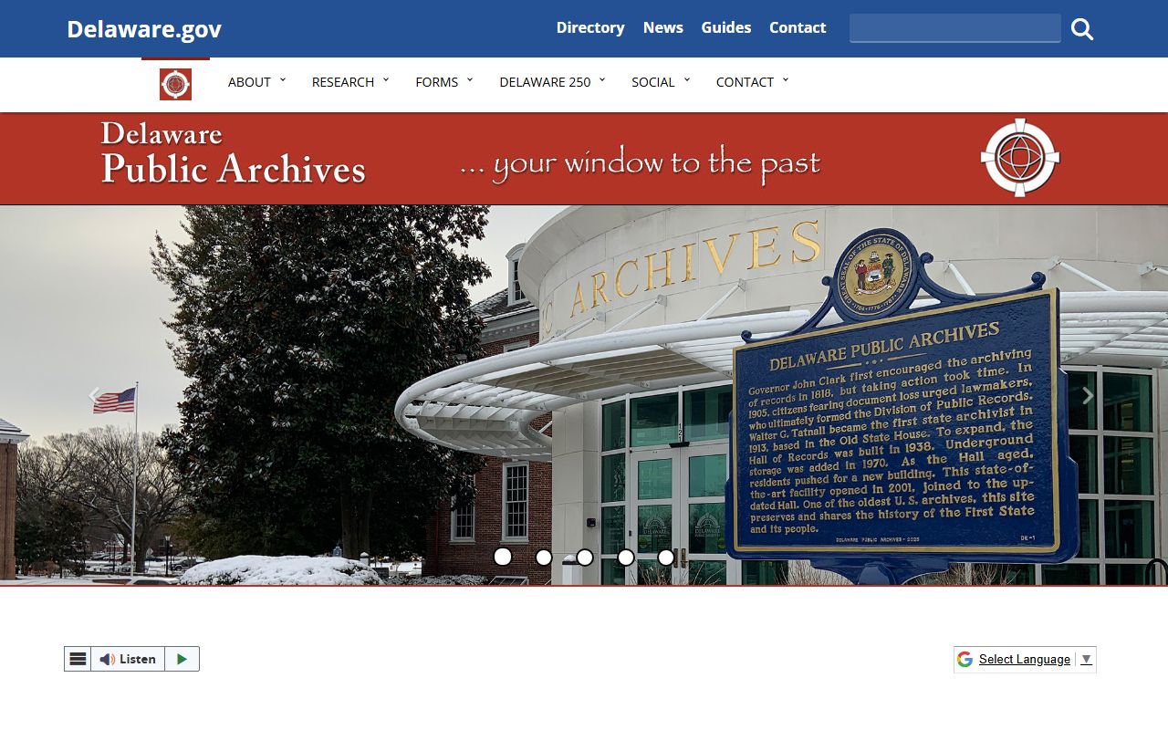 Delaware Criminal Court Records public archives repository